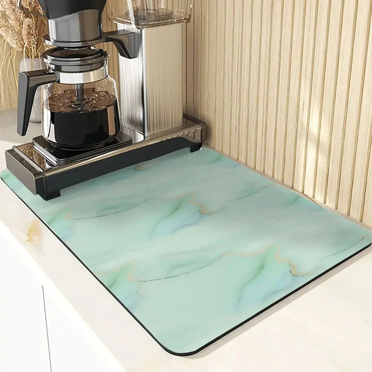 Marble Style Absorbent Drying Mat For Kitchen Table Dining Tables Mat Stripe Pattern Table Decor And Accessories Drink Coasters American Roasting Company