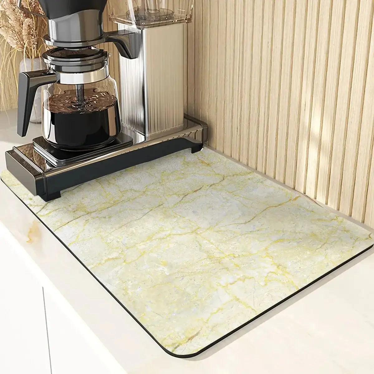 Marble Style Absorbent Drying Mat For Kitchen Table Dining Tables Mat Stripe Pattern Table Decor And Accessories Drink Coasters American Roasting Company