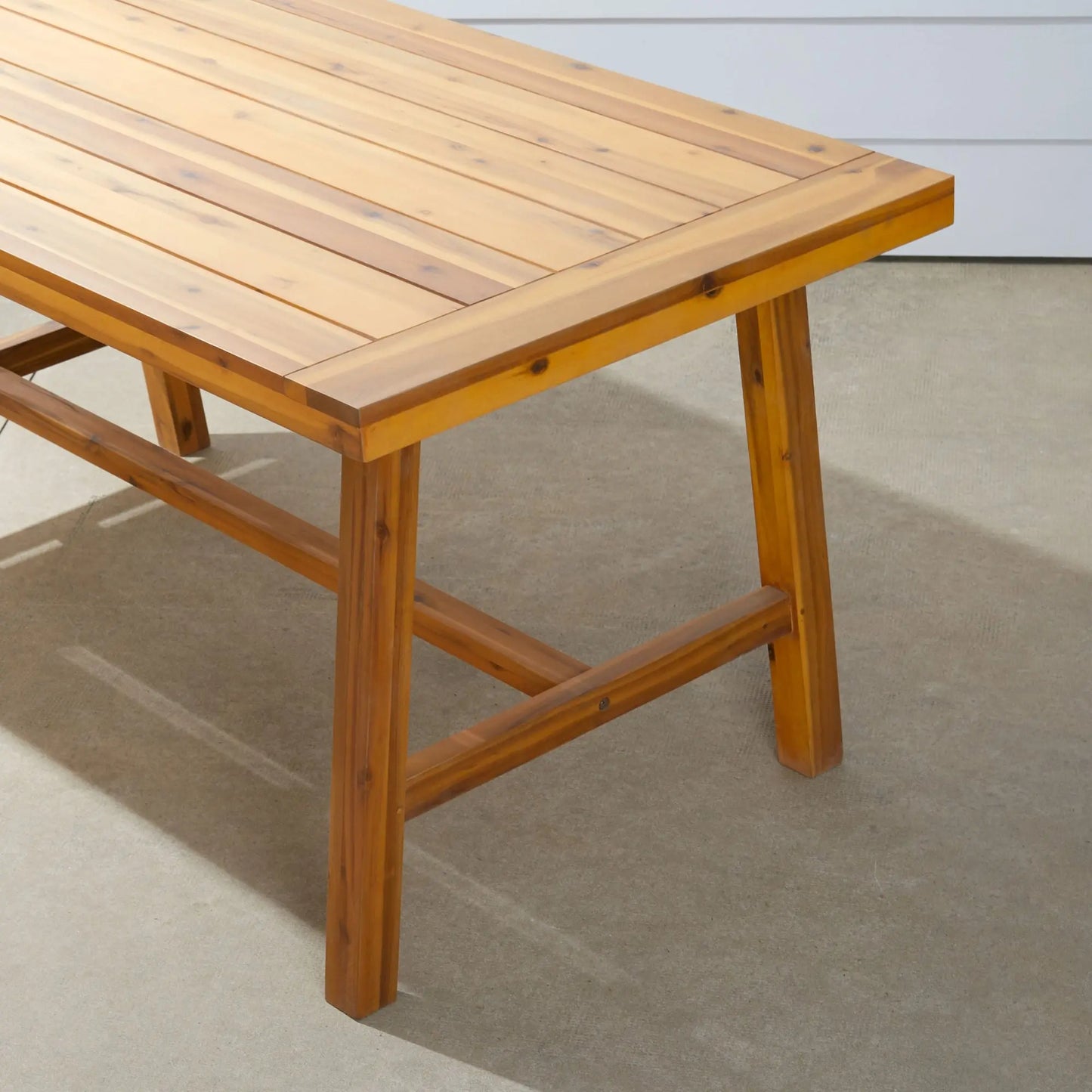 Miami Outdoor Patio Picnic Dining Table, 59 L x 32 W x 29 H (inches) Doba