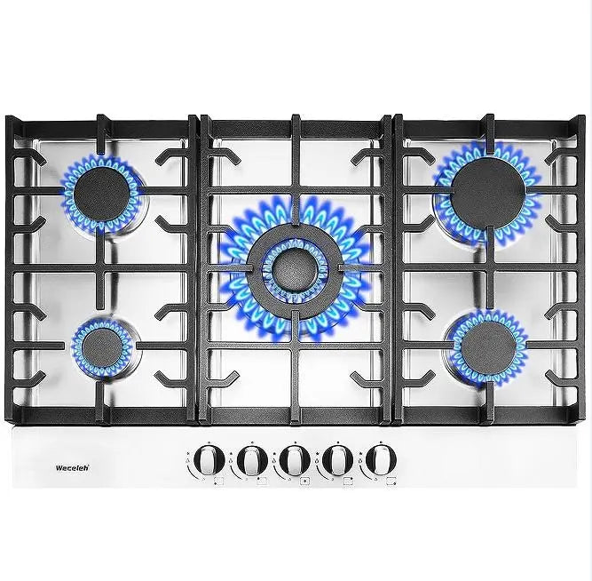 30in Built-in Gas Cooker Top 5 burner LPG / NG double fuel gas stove 24in gas gas stove combustion embedded stove gas kitchen stove, gas double-headed stove single gas stove Doba