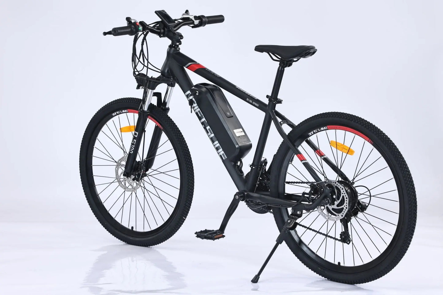 Adult, E Bike, Drift-Side, GT-X100 350W Electric Bike for Adults 26'' Tire 36V 13Ah Up to 50 Miles Adults Electric Bicycle (Black/Red or Gray/Orange) Doba