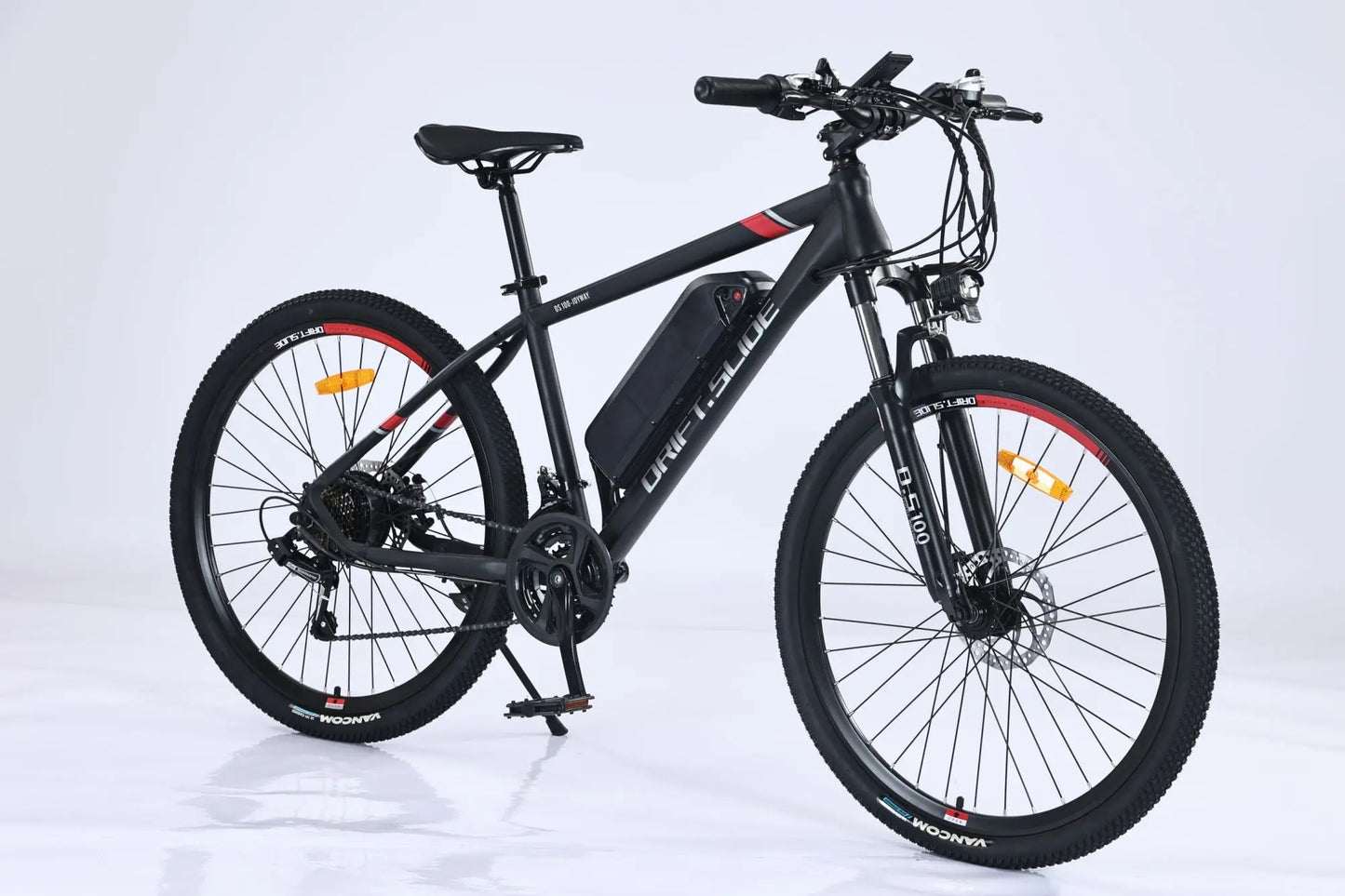 Adult, E Bike, Drift-Side, GT-X100 350W Electric Bike for Adults 26'' Tire 36V 13Ah Up to 50 Miles Adults Electric Bicycle (Black/Red or Gray/Orange) Doba