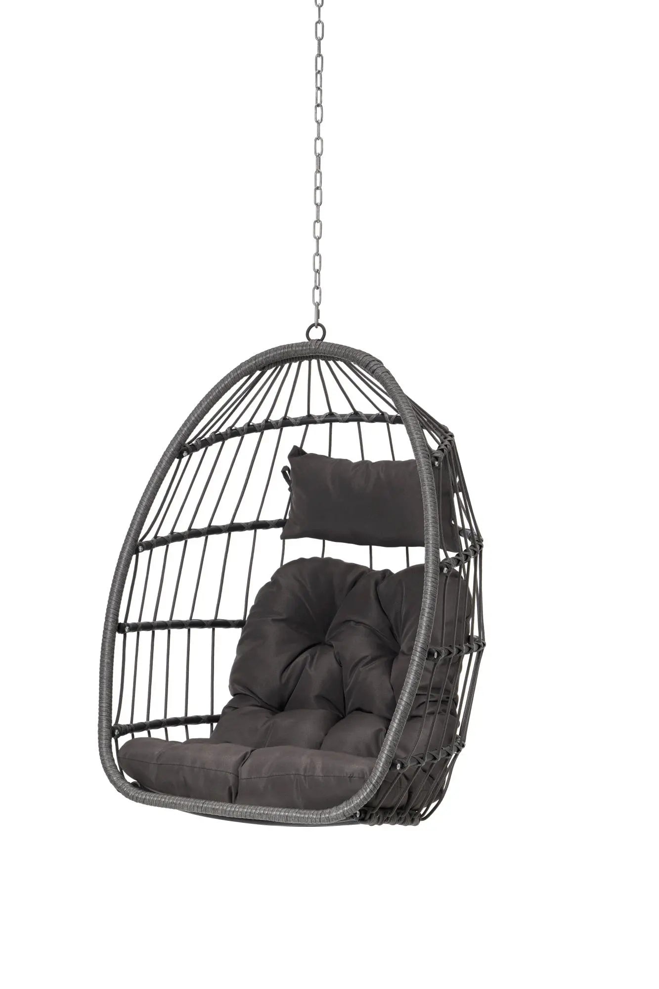 Outdoor Garden Rattan Egg Swing Chair Hanging Chair Doba