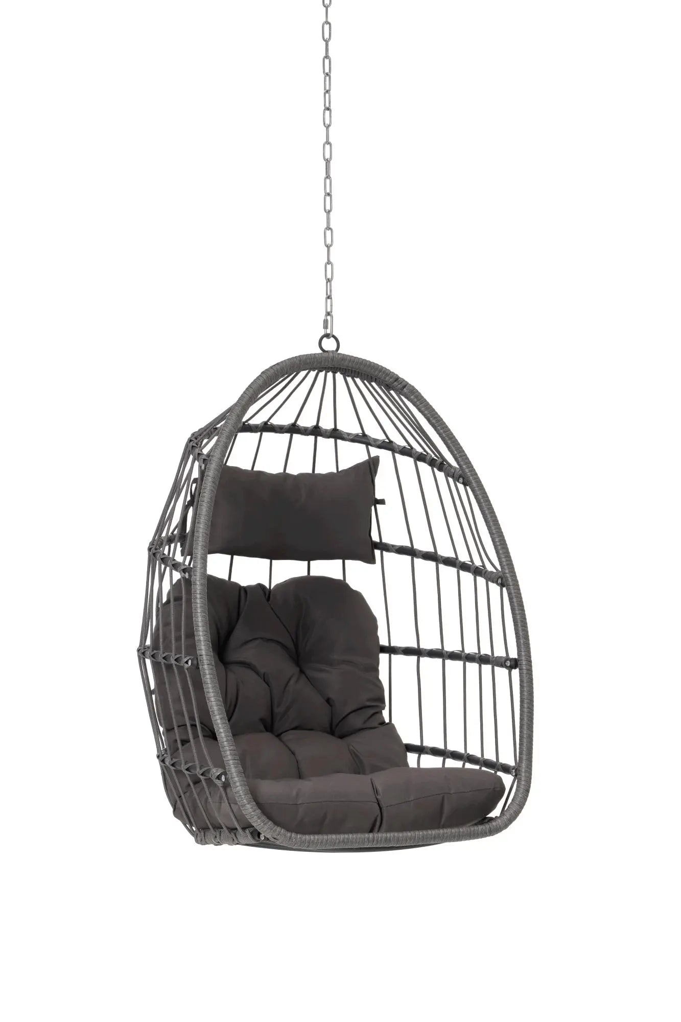 Outdoor Garden Rattan Egg Swing Chair Hanging Chair Doba