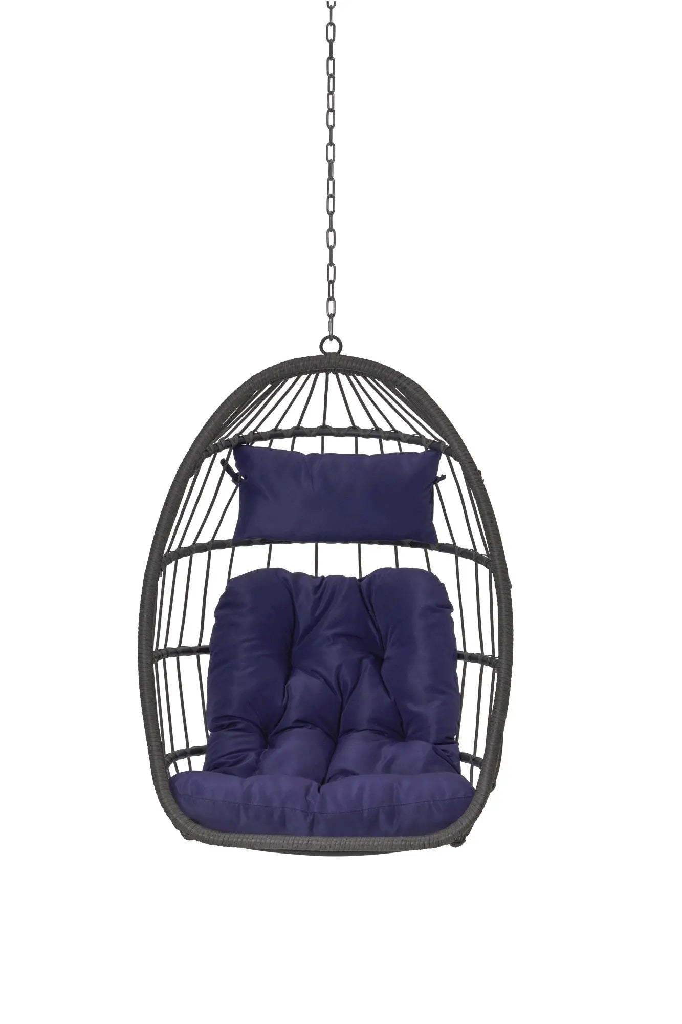 Outdoor Garden Rattan Egg Swing Chair Hanging Chair PE Hang Chair Doba