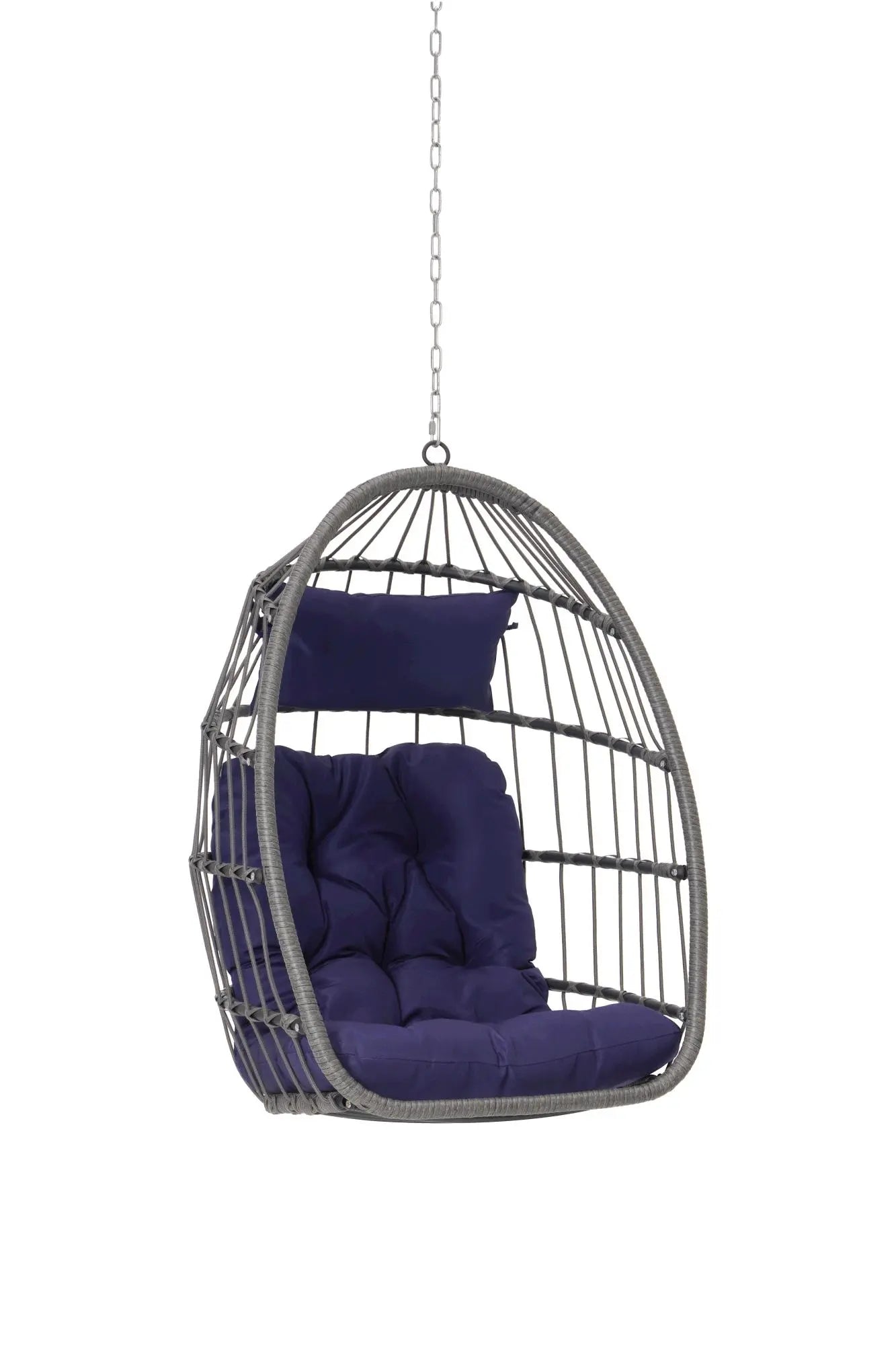 Outdoor Garden Rattan Egg Swing Chair Hanging Chair PE Hang Chair Doba