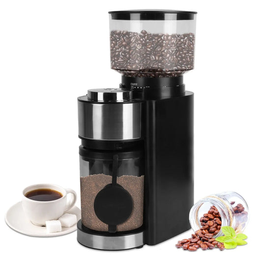 Conical Burr Coffee Grinder Electric Coffee Bean Grinder with 25 Grind Settings 12 Cups Selection for Drip/Percolator/French Press/Espresso/Cold Brew/Pour Over Doba