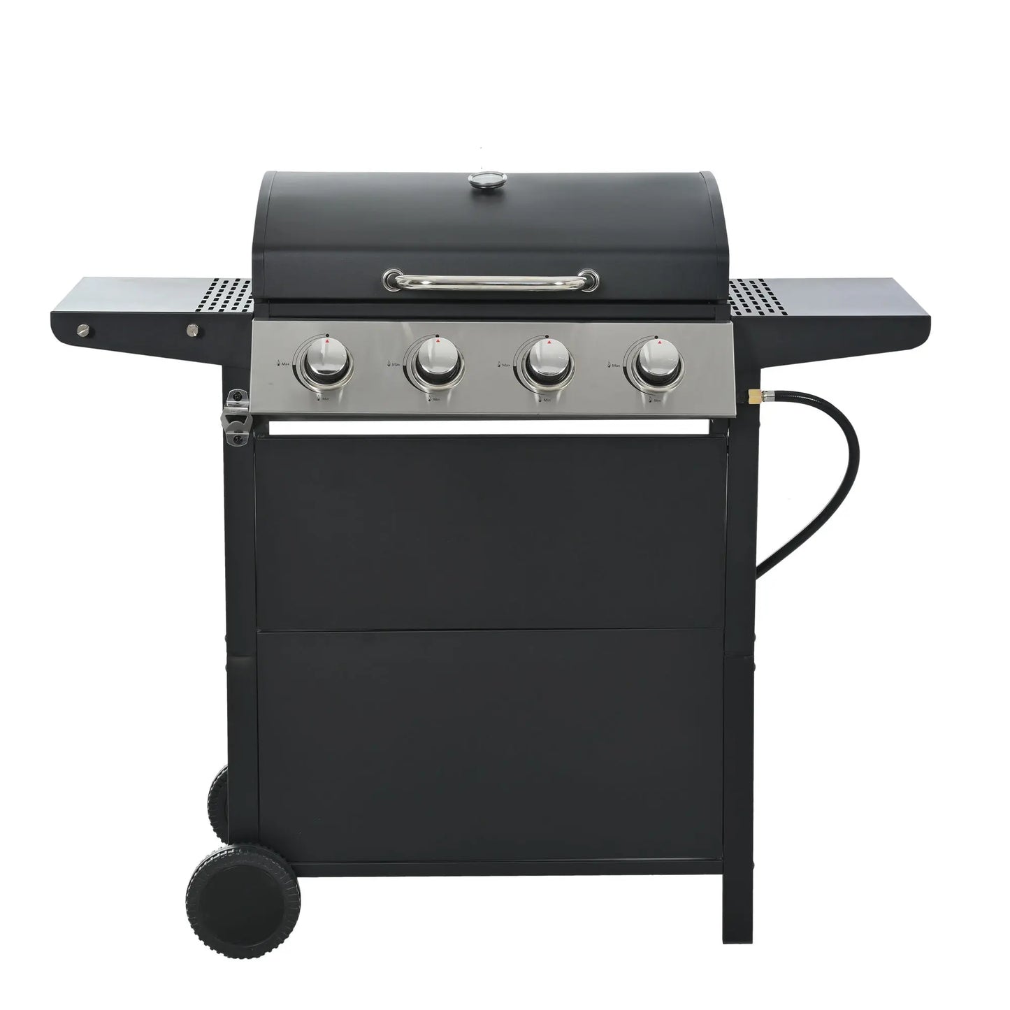 Propane Grill 4 Burner Barbecue Grill Stainless Steel Gas Grill, 34300 BTU Gas Grill, with Porcelain Enamel Wire Cooking Grates Doba