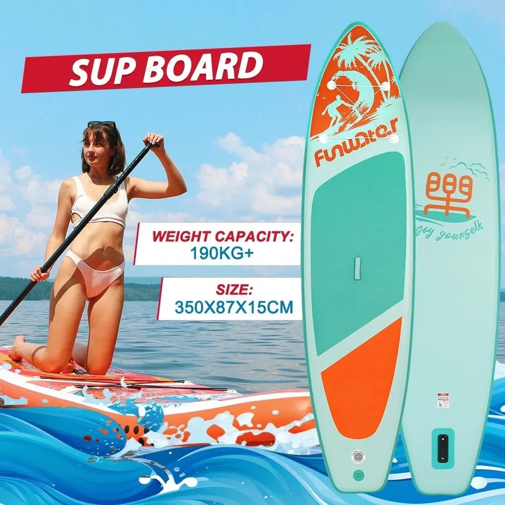 Stand Uo Paddle Board, 11'6"×34"×6" Extra Wide Inflatable Paddle Board, Stand Up Set Doba