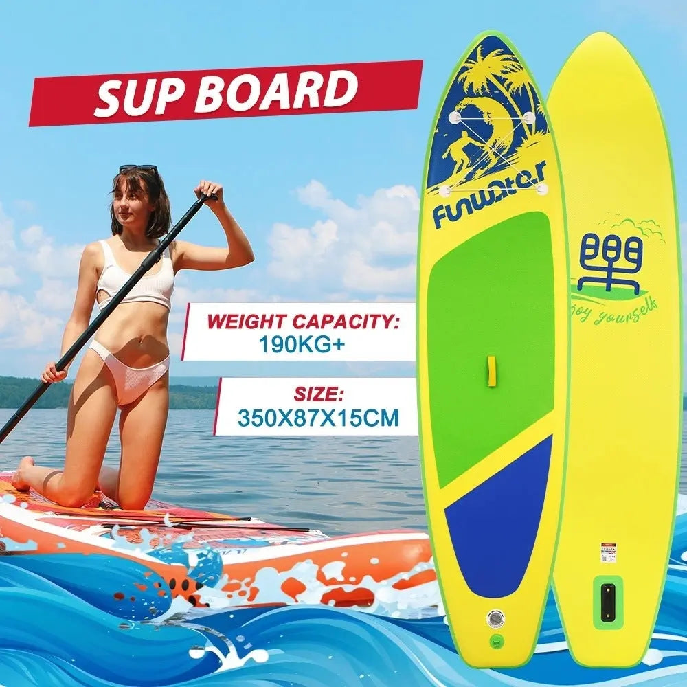 Stand Uo Paddle Board, 11'6"×34"×6" Extra Wide Inflatable Paddle Board, Stand Up Set Doba