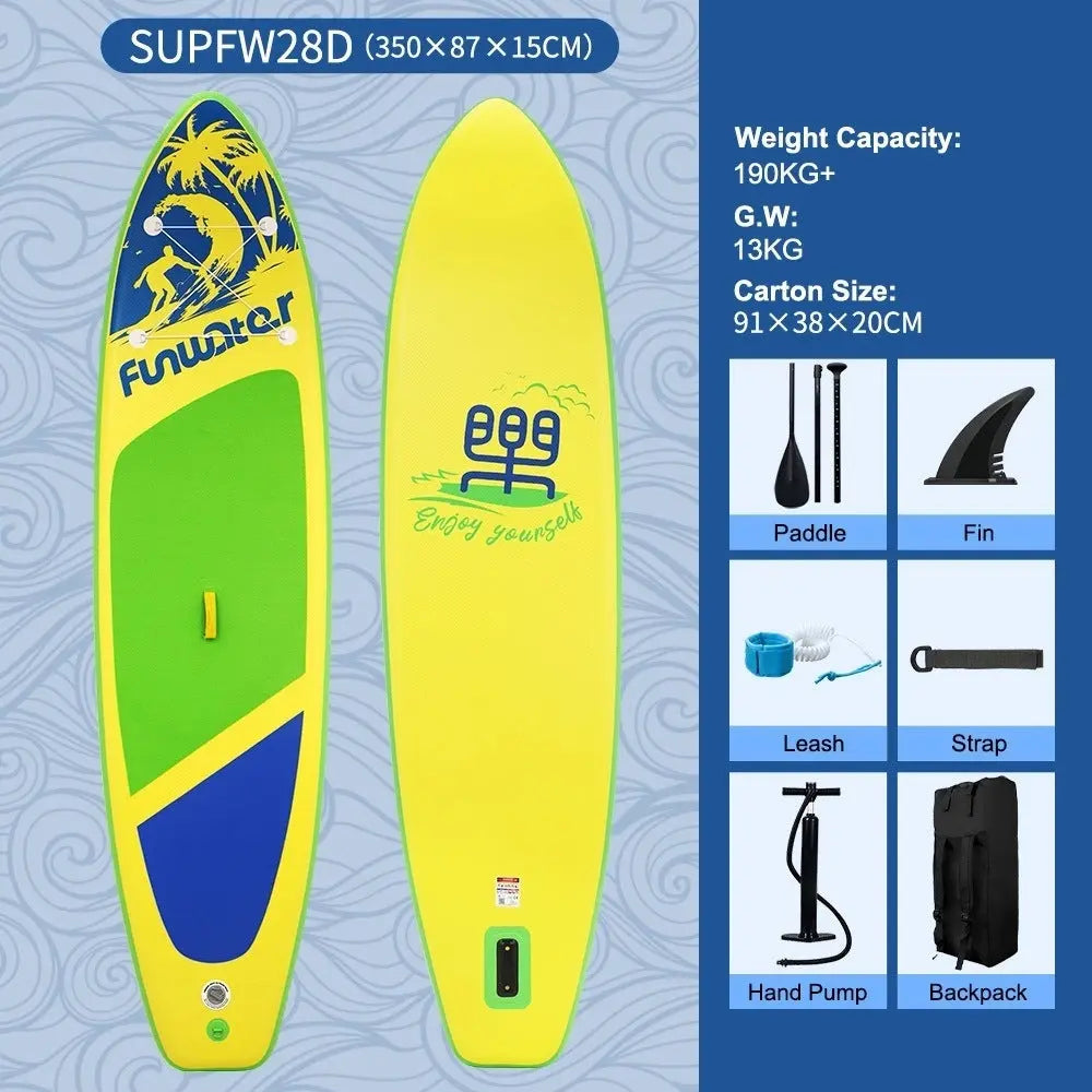 Stand Uo Paddle Board, 11'6"×34"×6" Extra Wide Inflatable Paddle Board, Stand Up Set Doba