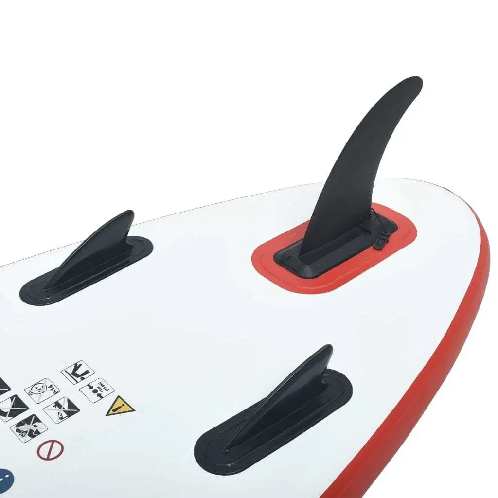 Stand Up Paddle Board Set SUP Surfboard Inflatable Red and White Set Doba