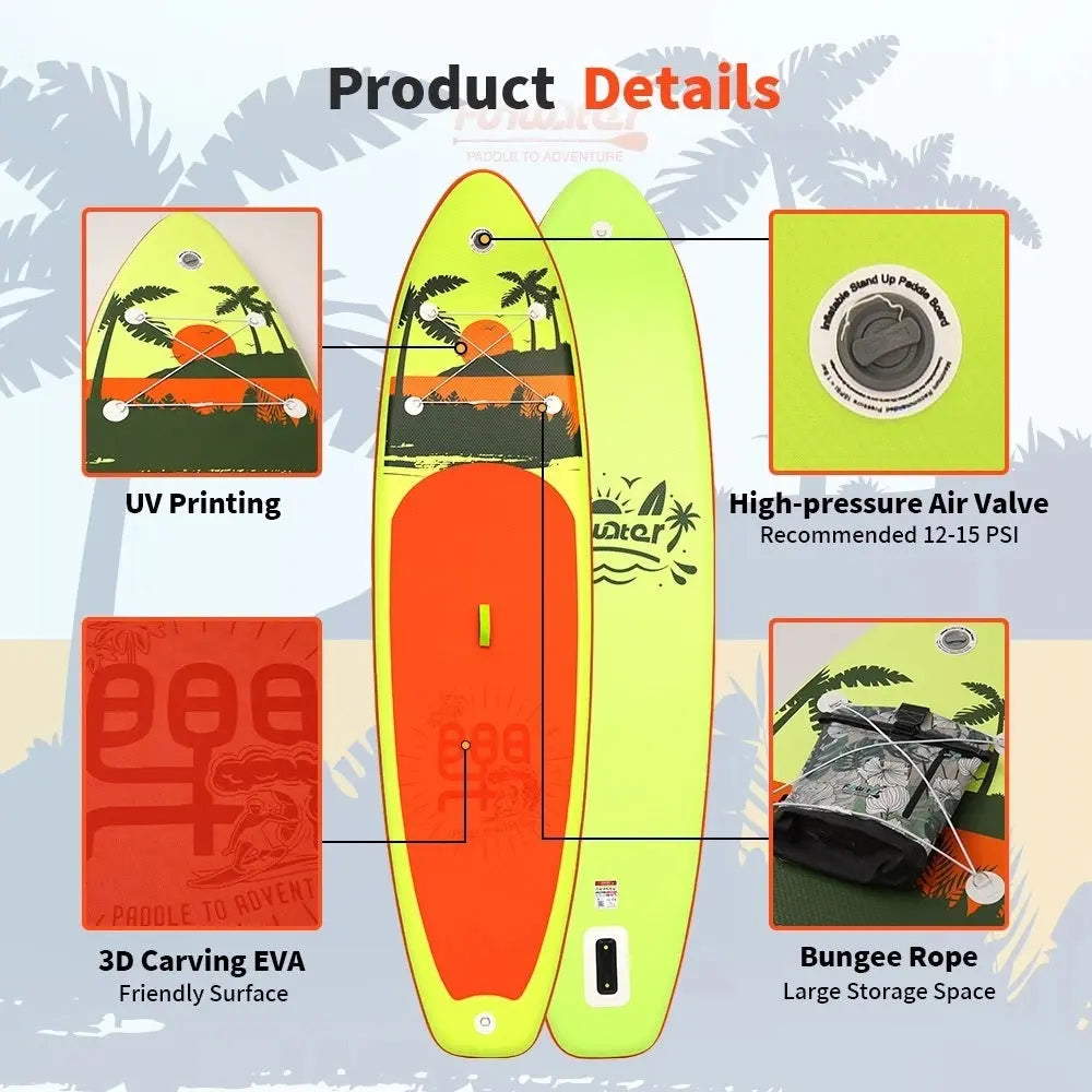 Stand Up Paddle Board, 11"×34"×6" Inflatable Ultra-Light Stand Up Paddle Board Doba