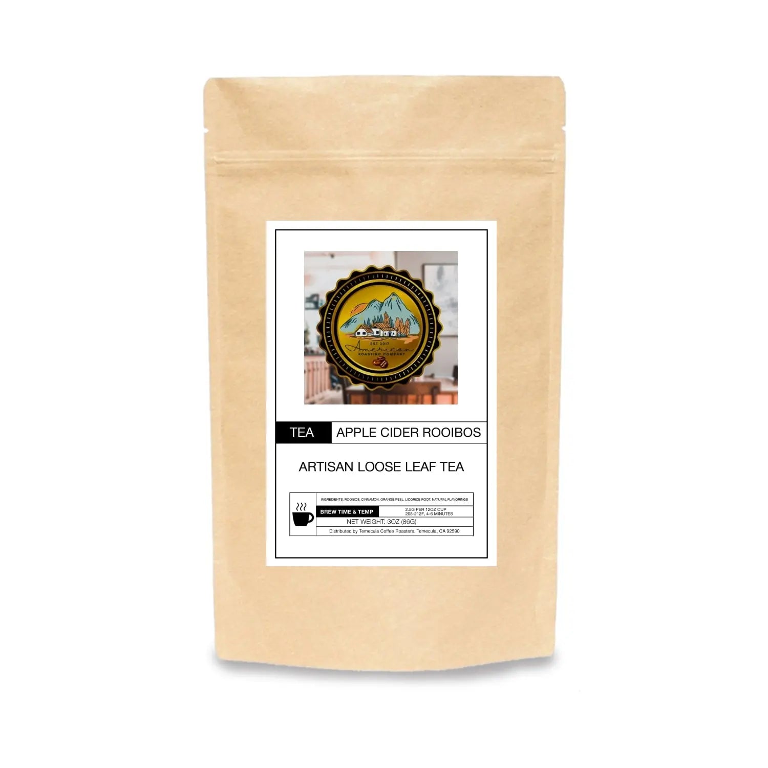 Tea Apple Cider Rooibos, Caffeine Free Tea, American Roasting Company American Roasting Compnay