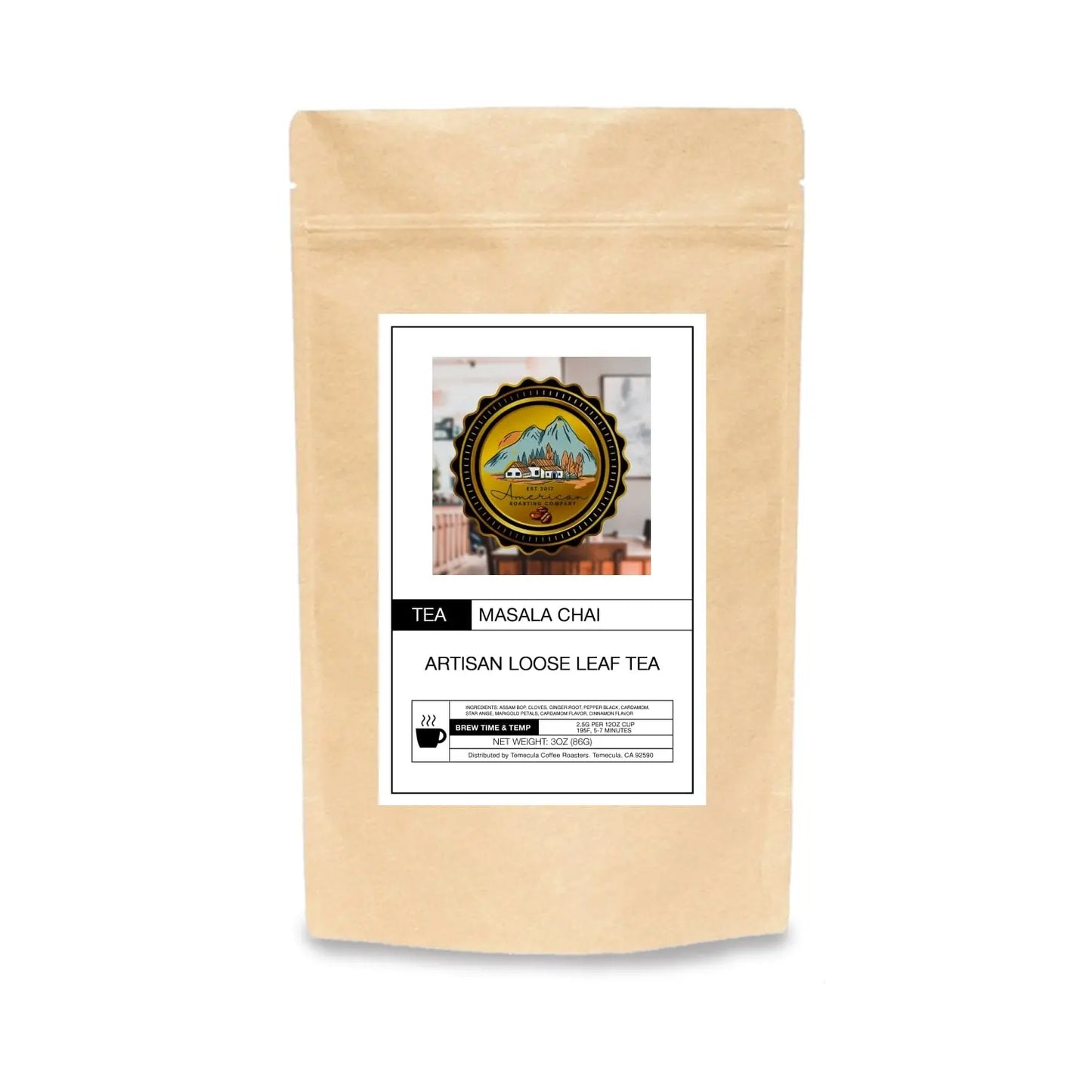 Tea, Masala Chai, Certified Organic Tea, American Roasting Company American Roasting Compnay