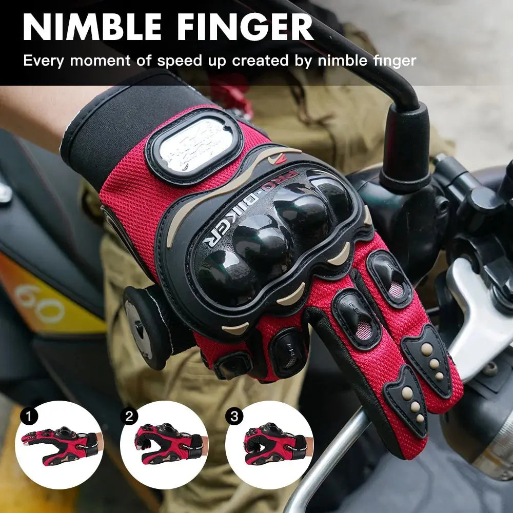 Touchscreen Motorcycle Racing Gloves American Roasting Company