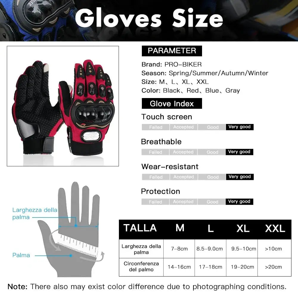 Touchscreen Motorcycle Racing Gloves American Roasting Company