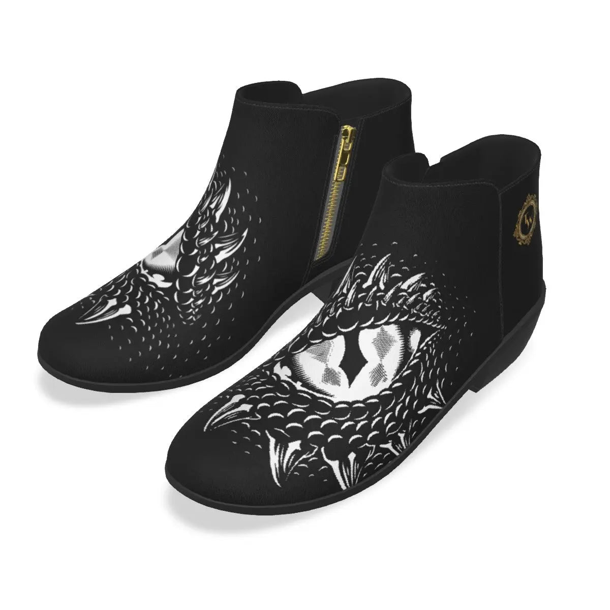 Trangware Ankle High Zipper Boots, Women's Fashion Boots, Dragons Eye Yoycol