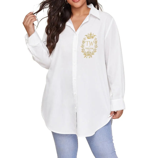 Trangware Plus Size Women's Shirt With Long Sleeve(Plus Size) Yoycol