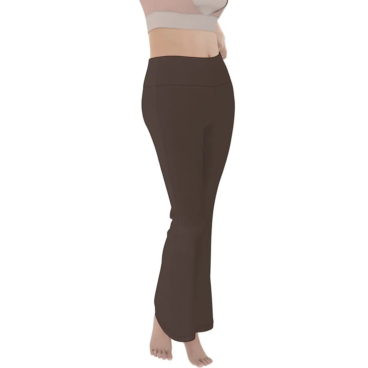 Trangware Women's Flare Yoga Pants, Brown Yoycol