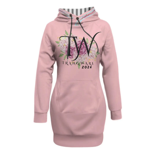 Trangware Women's Pullover Hoodie With Raglan Sleeve, Black Peonies Yoycol