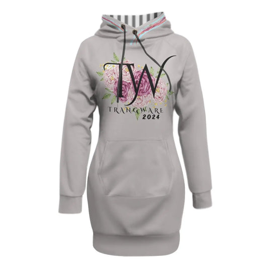 Trangware Women's Pullover Hoodie With Raglan Sleeve, Black Peonies Yoycol