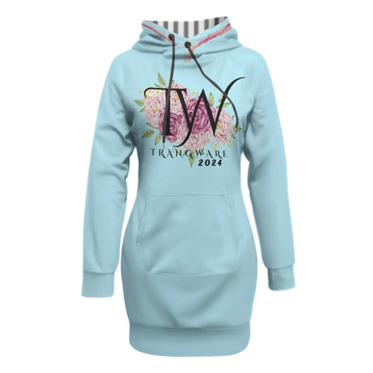 Trangware Women's Pullover Hoodie With Raglan Sleeve, Black Peonies Yoycol