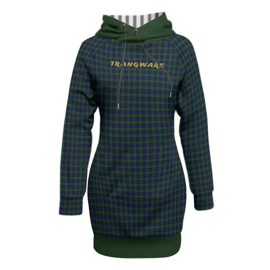 Trangware Women's Pullover Hoodie With Raglan Sleeve, Blue Green Tartan 1 Yoycol