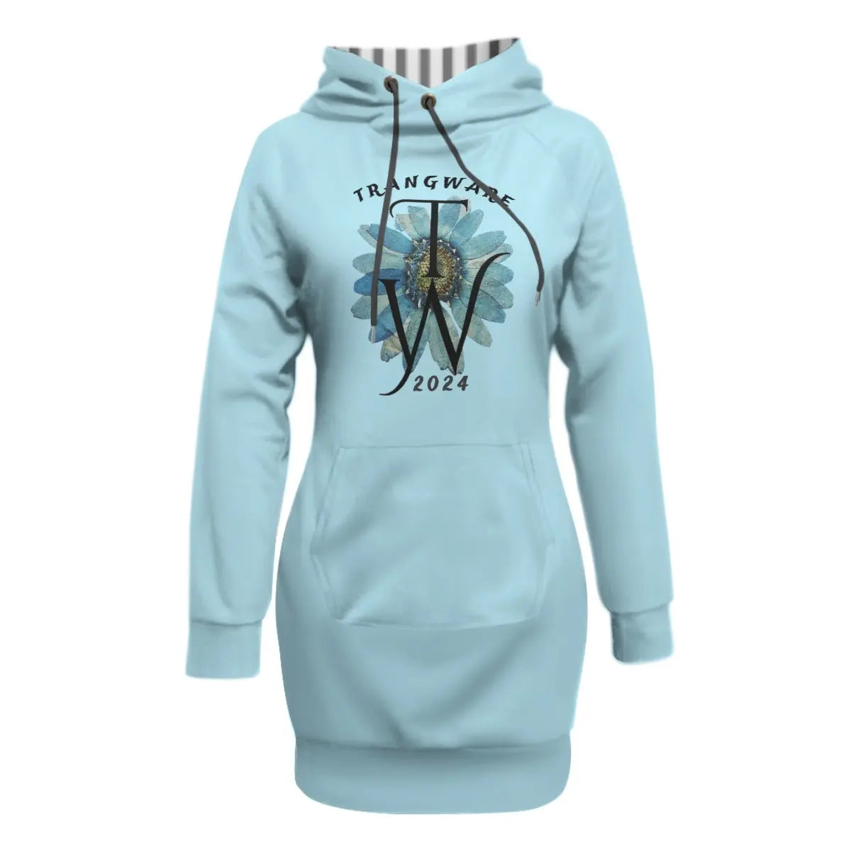 Trangware Women's Pullover Hoodie With Raglan Sleeve, Cornflower Yoycol