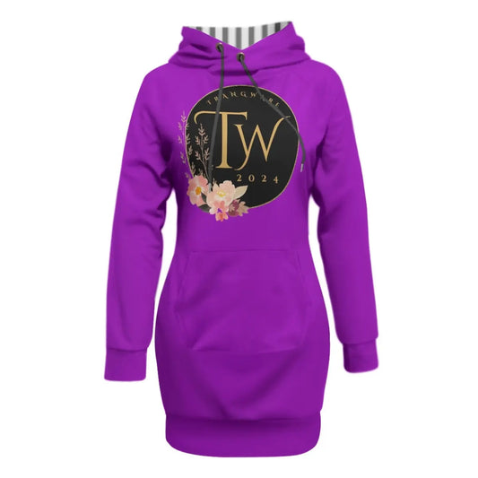 Trangware Women's Pullover Hoodie With Raglan Sleeve, Flower Logo Yoycol