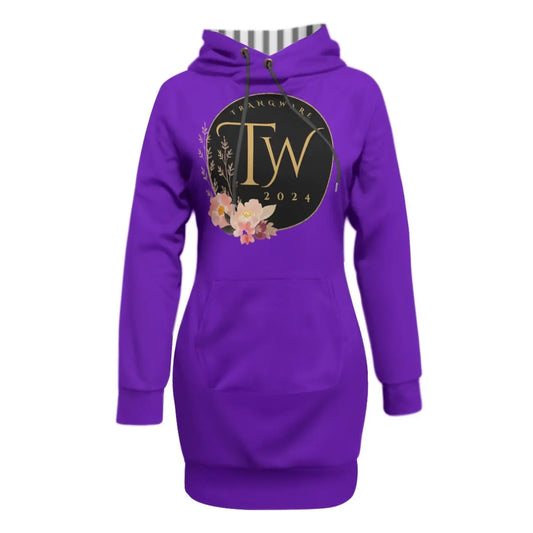 Trangware Women's Pullover Hoodie With Raglan Sleeve, Flower Logo Yoycol