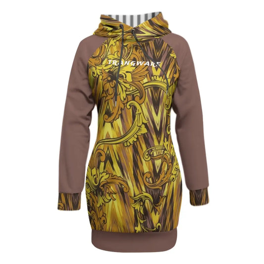 Trangware Women's Pullover Hoodie With Raglan Sleeve, Golden Grass Yoycol