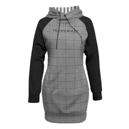 Trangware Women's Pullover Hoodie With Raglan Sleeve, Houndstooth Yoycol