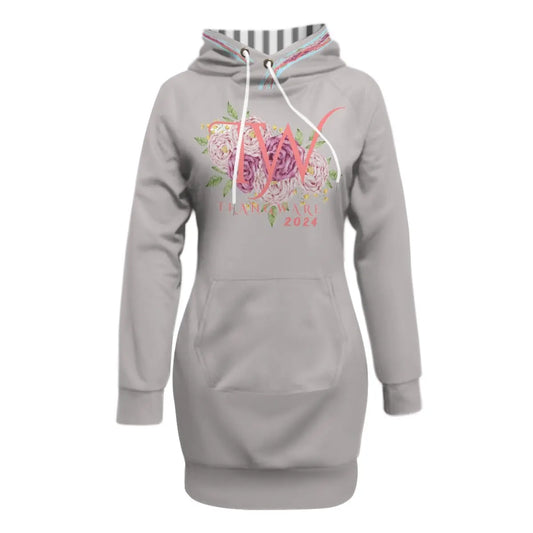 Trangware Women's Pullover Hoodie With Raglan Sleeve, Pink Peonies Yoycol