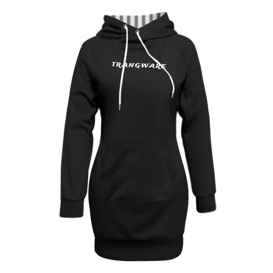 Trangware Women's Pullover Hoodie With Raglan Sleeve, Plain Black Yoycol