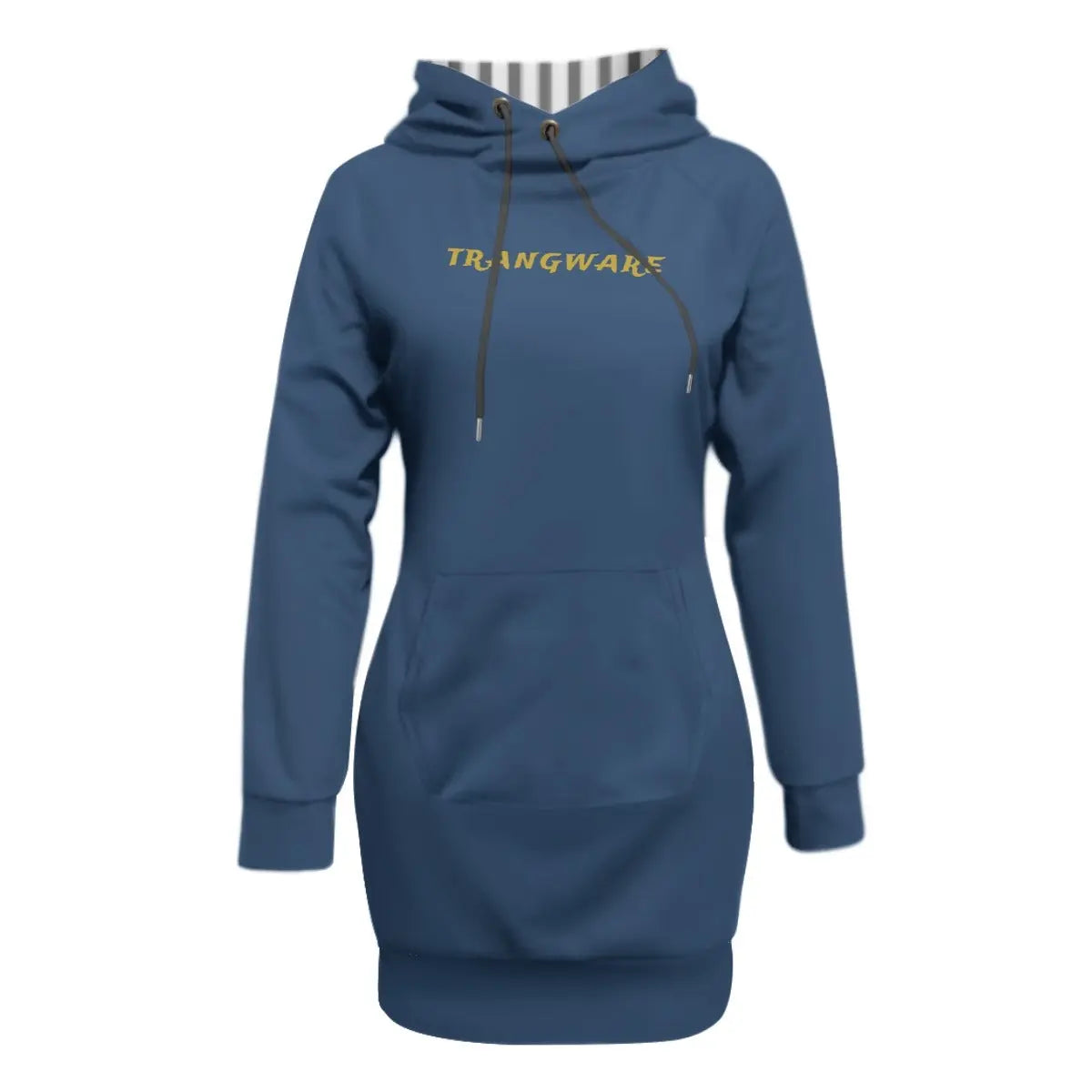 Trangware Women's Pullover Hoodie With Raglan Sleeve, Plain Blue Yoycol