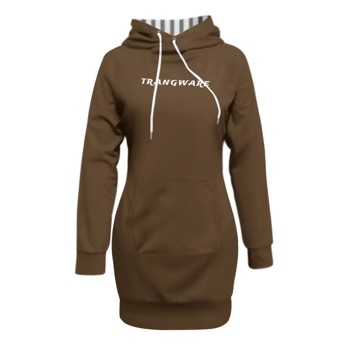 Trangware Women's Pullover Hoodie With Raglan Sleeve, Plain Brown Yoycol