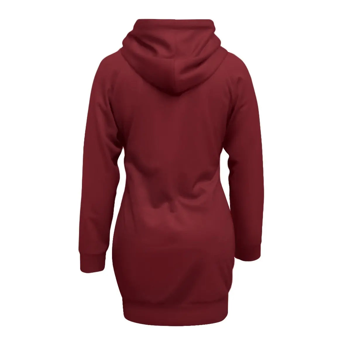 Trangware Women's Pullover Hoodie With Raglan Sleeve, Plain Burgundy Yoycol