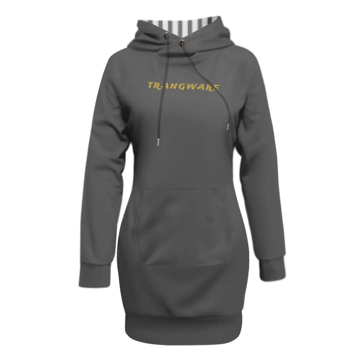 Trangware Women's Pullover Hoodie With Raglan Sleeve, Plain Dark Gray Yoycol