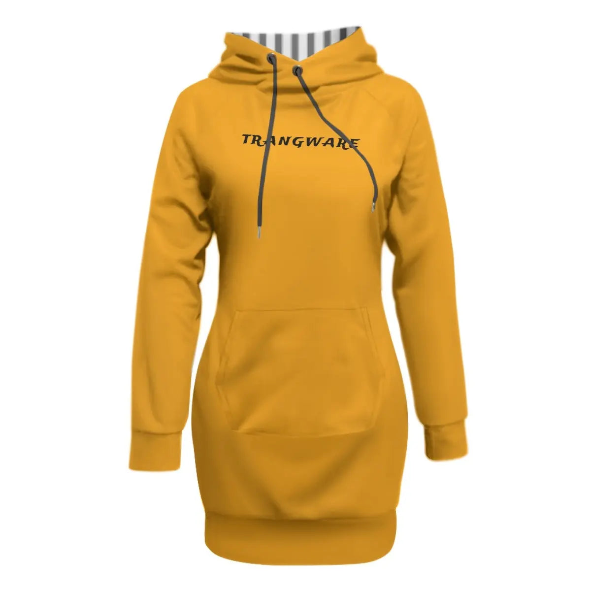 Trangware Women's Pullover Hoodie With Raglan Sleeve, Plain Orange Yoycol