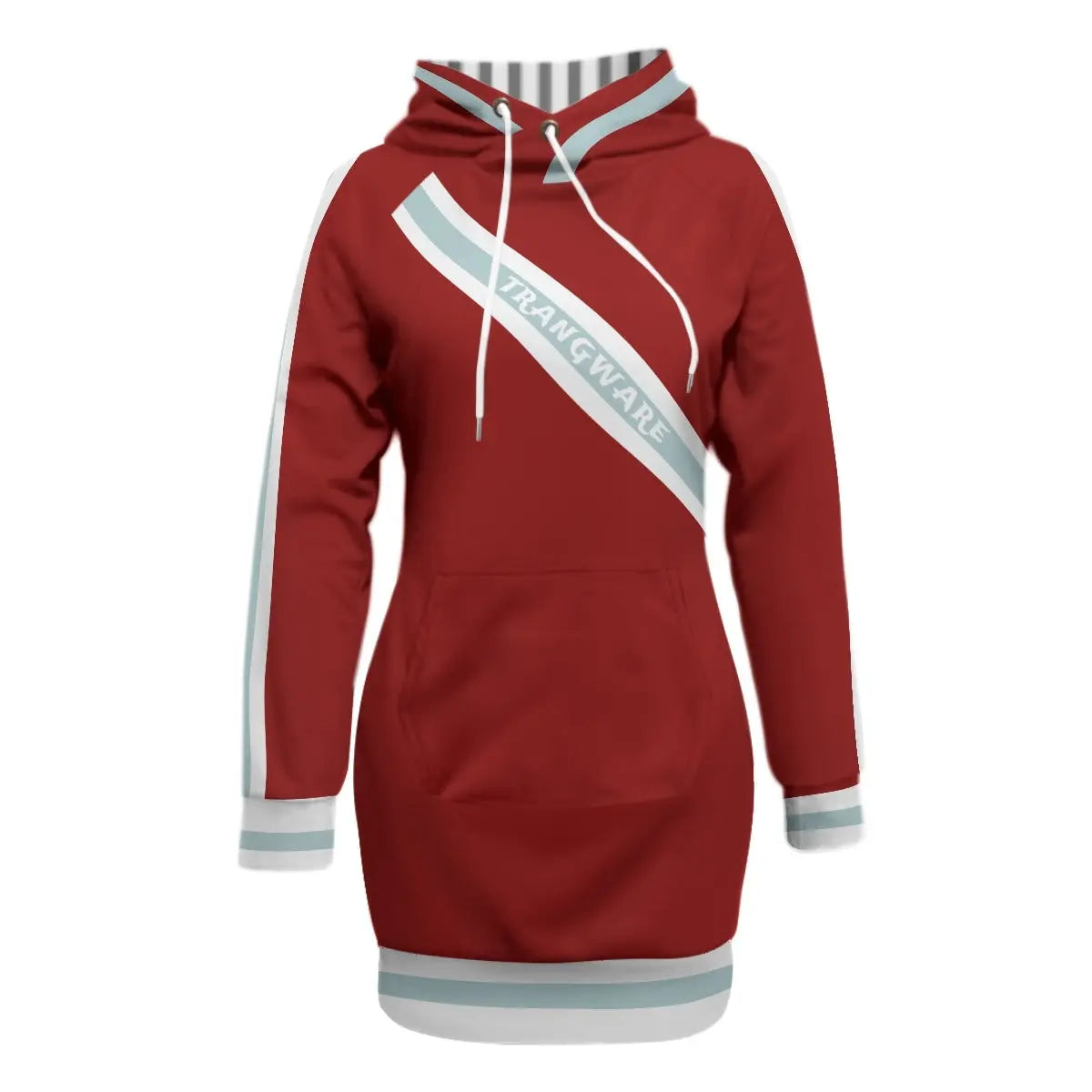 Trangware Women's Pullover Hoodie With Raglan Sleeve, Racey Red Women Yoycol