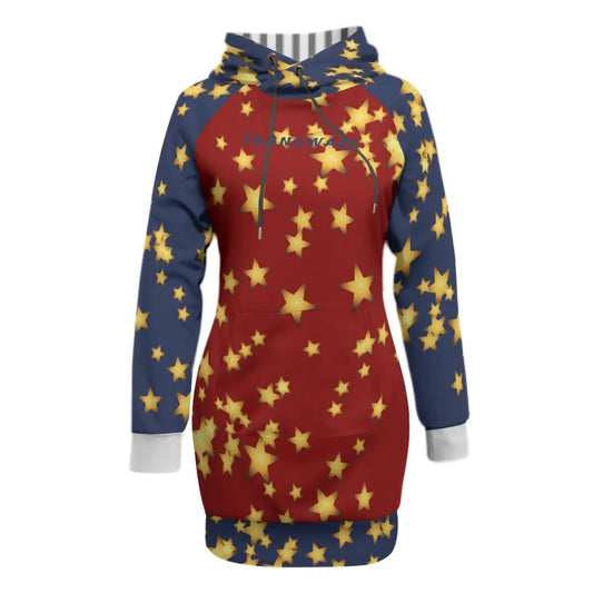 Trangware Women's Pullover Hoodie With Raglan Sleeve, Starry Nights Yoycol