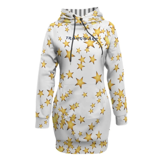 Trangware Women's Pullover Hoodie With Raglan Sleeve, Starry White Nights Yoycol