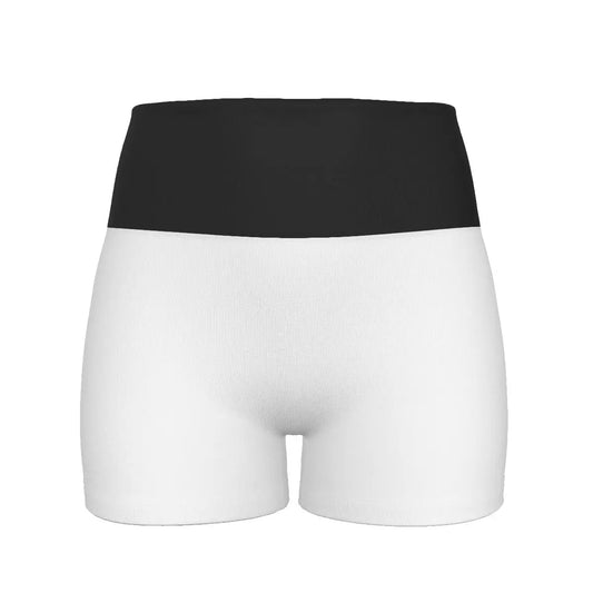 Trangware Women's Ultra-Short Yoga Shorts White/Black Yoycol