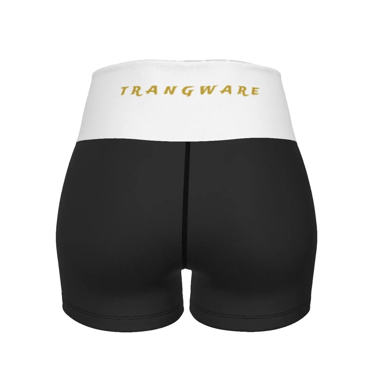 Trangware Women's Ultra-Short Yoga Shorts, Black/White Yoycol