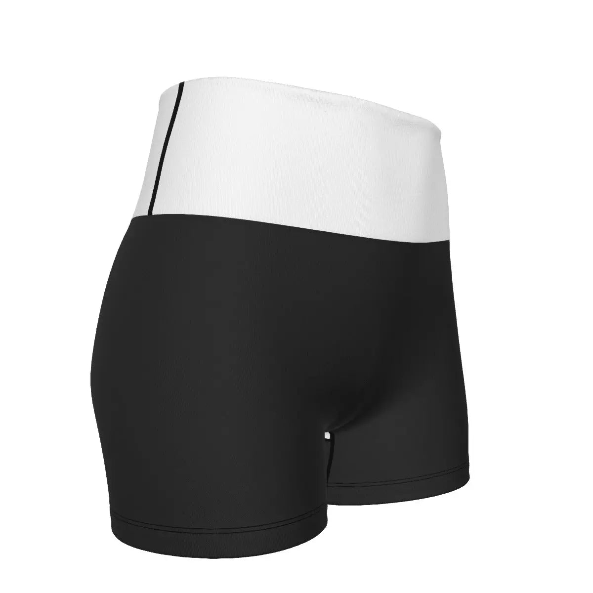 Trangware Women's Ultra-Short Yoga Shorts, Black/White Yoycol