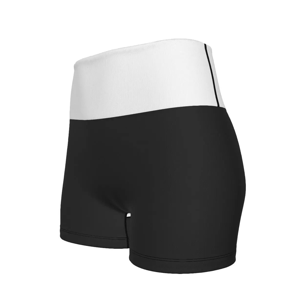 Trangware Women's Ultra-Short Yoga Shorts, Black/White Yoycol