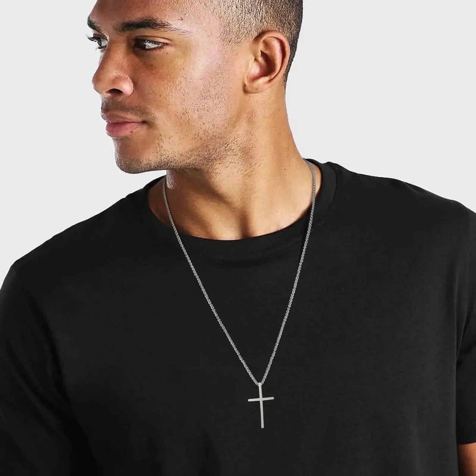 Vnox Mens Cross Necklaces American Roasting Company