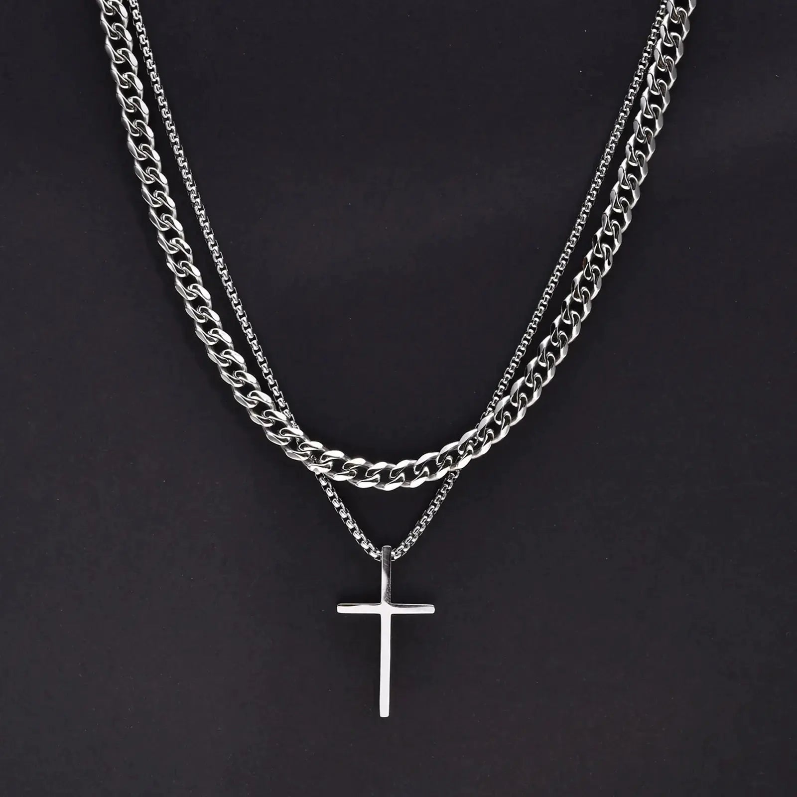 Vnox Mens Cross Necklaces American Roasting Company