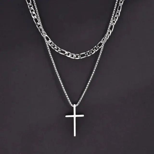 Vnox Mens Cross Necklaces American Roasting Company